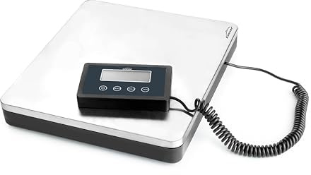 Lacor - 61724 - Küchenwaage, Küchengewicht, tragbare Waagenplattform, extra flach, Edelstahl, Null- und Tarafunktion, maximale Stabilität, drei Gewichtseinheiten kg, Pfund, Unzen, 30x25.5 cm