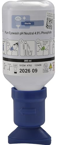 kaiserkraft | Augenspülflasche pH-neutral | VE 3 x 200-ml-Flaschen | mit Augenschale