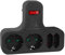 Maclean Presa quadrupla con interruttore on/off, piedino stabilizzatore 2x2,5A, 2x16A Splitter per quattro prese (Tipo schuko, MCE224 G)