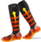 Beheizbare Socken 2025, 2er 5V/9000mAh Akku Max. 18H Wolle Fußwärmer Elektrisch Wiederaufladbare 2 Heizdraht Beheizte Socken Heizsocken 4 Heizstufen für Ganze Fußsohle