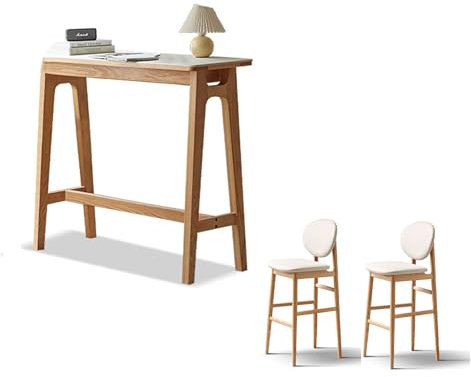 ZXTRYBHD Mesa Alta Bar, Mesa de Barra de Desayuno, Mesa de Cocina con Barra de Pared Divisoria for Sala de Estar del Hogar, Isla Cocina con Barra