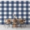 Geometrisches Quadrat Fototapete Marineblau Fototapeten Wandbild Motivtapeten Vlies-Tapeten Moderne Wandtapete Wand Schlafzimmer Wohnzimmer Dekoration 250x175 cm