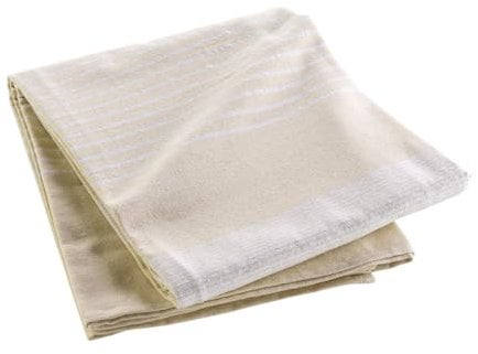 Douceur d'Intérieur, Couvre-Lit (180 x 220 cm) Adele Naturel, Coton & Polyester Tissé