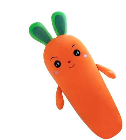 Gitekain Carrot Pillow, Bunny Stuffed Animal, Plush Vegetable Toy, Cuddly Carrot Plush, 27-inch Carrot Pillow, Cute Bunny Plush Toy, Soft Carrot Pillow, Plush Animal Pillow, Carrot Shaped Cushion