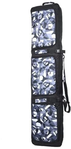 XFYESL Skitasche 160 cm gepolsterter Skirucksack mit Rollen, Doppel-/Einzel-Skiboard-Rucksack mit separaten Fächern Ski Board Bag(Light Grey)