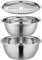 Salad Maker Bowl | German Multifunctional Stainless Steel Basin | 3 IIn 1 Vegetable Cutter with Drain Basket | Grater Bowl Drain Basket Vegetable Cutter | Grater Strainer Grater Bowl Colanders Basin