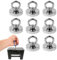 XSQD 8 PCS Circular Lifting Ring Neodymium Magnets, Neodymium Iron Boron Rare Earth Strong Magnetic Suction Cup, Fixture Holding Fixing Magnetic Seat, Suitable for Fixing Camera LED Light Bracket Base