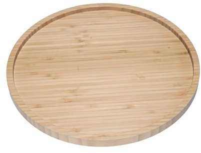 Plutreas Bamboo Lazy Susan Turntable for Cabinet or Table (10 inch)