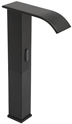 Infrarot Sensor Waschtischarmatur,Automatischer Sensor Berührungsloser Armatur,Wasserhahn Bad Mit 27,5 Lange Schläuche, Bad Einhand Mischbatterien, Runde Bar Küchenhahn Wasserhahn Schwarz
