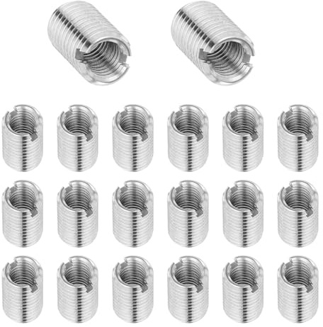 20 Stück M8 to M6 Thread Adapter Gewindereduziermuttern M8 Außengewinde auf M6 Innengewinde Adapter Einsatz Reduziermutter Hülse Reduziermutter Gewindereduzierer für Automobilen Dampfturbinen