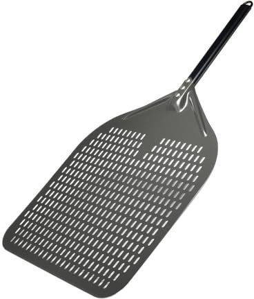 YUCHUANGYE Pala Pizza Pala for Pizza de 16 Pulgadas, de Aluminio Perforado, anodizado Duro, for Horno de Gran tamaño. Palas para Pizzas(16 Inch 30cm Handle)