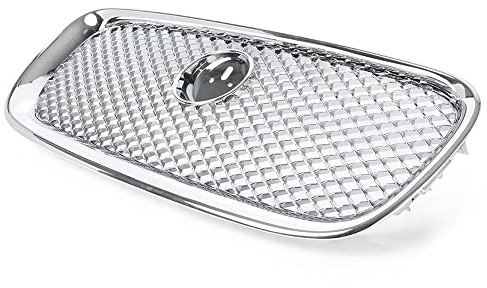 Anteriore Griglia Per J&aguar XF XFR 2012-2015 Griglia A Rete Superiore Anteriore In Plastica ABS Nera Lucida(Argento)