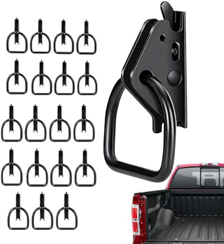 E Track D-Ringe – Eisen Spannanker | -Zubehör, 20 Stück Schwerlast-Zubehör für Motorrad-Fahrradanhänger Metall Spannsystem Hardware, für Motorrad, Fahrrad, Outdoor, Skipaddel B