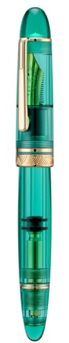 erofa Majohn P140 Piston Filler No.8 Medium Tip Large Capacity Clear Green Acrylic Writing Pen with Gift Box