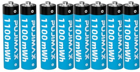 8Pcs AAA Rechargeable Lithium Batteries 1.5V Li-ion 3400mWh High Capacity Long Lasting AAA Batteries for Remote Controls Toys and Gadgets