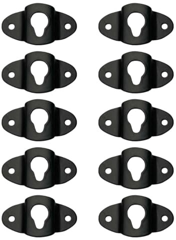CATIEBYE Crochets en Fer Noir Connecteur Suspendre Lot de 10 pour Haut-Parleur Audio Haute Performance Support Mural Facile à Installer pour Enceinte Surround