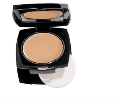 Avon True Flawless Cream To Powder Ultra Matte Foundation Concealer Compact With Mirror & Sponge (NaturalBeige)