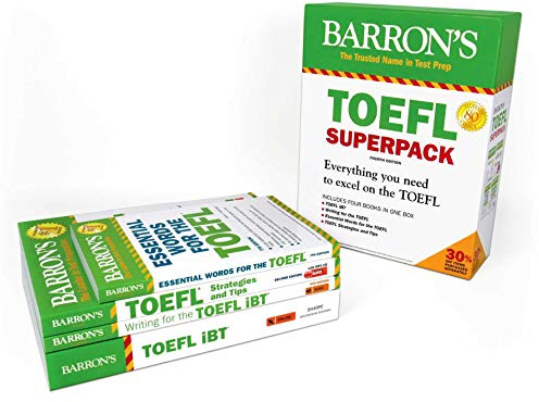 TOEFL iBT Superpack: 4 Books + Practice Tests + Audio Online (Barron's Test Prep)