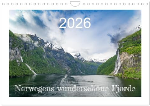 Norwegens wunderschöne Fjorde (Wandkalender 2026 DIN A4 quer), CALVENDO Monatskalender: Eine fotografische Reise durch die atemberaubende norwegische Landschaft. (CALVENDO Orte)