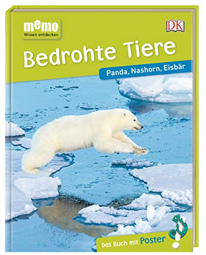 memo Wissen entdecken. Bedrohte Tiere: Panda, Nashorn, Eisbär. Das Buch mit Poster!