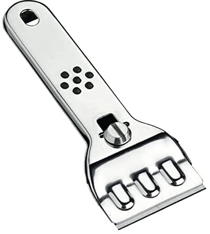 Wenko 2241100100 Raschietto Profi per Piani di Cottura in Vetroceramica, 2 Lame di Ricambio, Proteggila, Sicurezza Lama, 13 x 4,5 cm, Argento