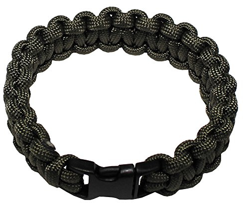Armband, Paracord oliv, Clipverschluss, Breite 1,9 cm, Größe M