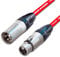 Designacable 10.0m Van Damme Neutrik Silver XLR to XLR Microphone Lead - Red