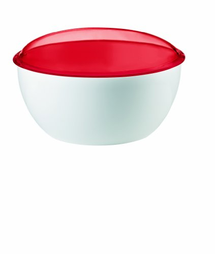 Guzzini Biscottiera Gocce, Rosso Chiaro, 23 x h13 cm