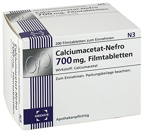 CALCIUMACETAT NEFRO 700 mg Filmtabletten 200 St