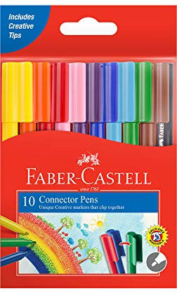 Faber-Castell 155510 - Filzstift Connector Pen, 10er Kartonetui, 1 Stück