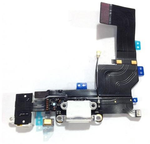 WANTBUY Dock Connector Charging Port Flex Cable Replacment for iPhone 5S - White