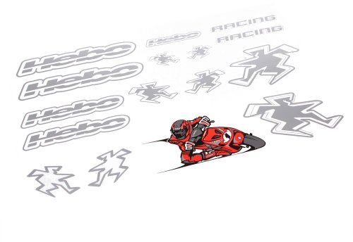 Hebo Racing Sticker Set 2, Silver, 500x350 mm