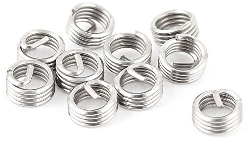 sourcing map 10 Stück M6 x 1mm x 1D V-Spule Kabel Gewindehülse Gewinde-reparatur Einsatz DE de