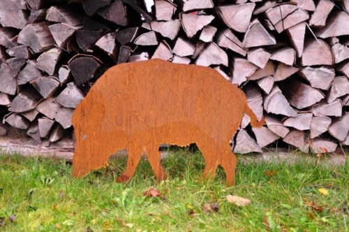 Japan Koi Edelrost Wildschwein 55cm hoch Bache