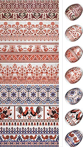 Ukrainisches Kunsthandwerk Ostereier Folie Stickerei 2 Nr.10 Eier färben in 3 Sekunden Schrumpffolie