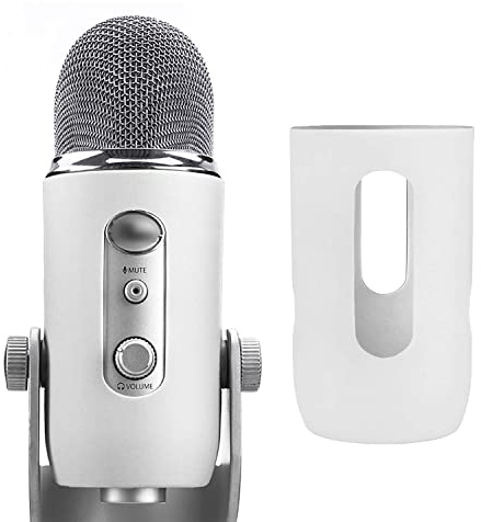 YOUSHARES Blue Yeti Protector - Full Protection Silicon Cover for Yeti & Yeti Pro Microphone (Moonwhite)