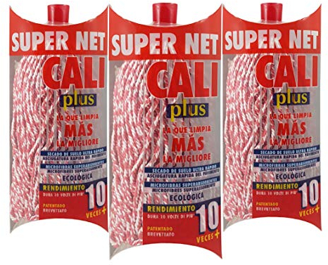 Super Net Cali Fregona de Microfibras Bicolor (Rosa, 3)