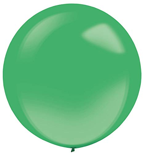 Amscan 9905495 - 4 Latexballons Crystal, circa 61 cm, Grün, Geburtstag, Heliumballon