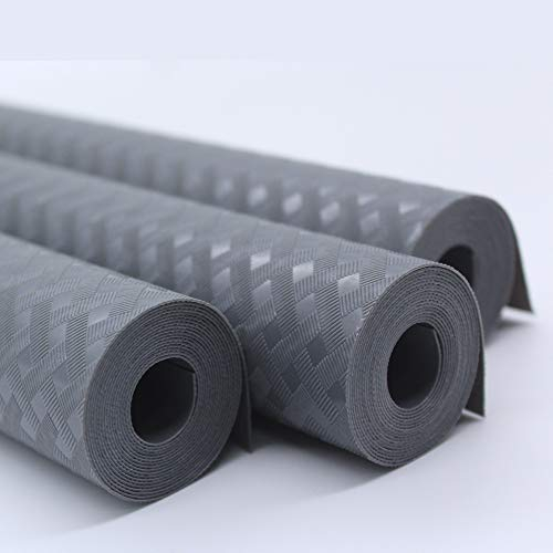Schubladenmatte, 44,5 x150cm x 3 PCS DIY Waschbare wasserdichte Antirutschmatte, Antimehltau Antibakterielle Schubladeneinlage für Kühlschrank und Schublade (Grau)