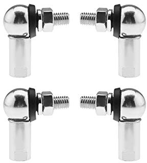 YINETTECH L Form Kugel Gelenkstange Winkelgelenk 4-teiliges Winkelverbindungs Kugelgelenk Kit mit Federklemme Staubdichtung CS DIN 71802 M6 2 Vorwärts+2 Rückwärts