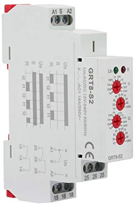 GRT8-S2 AC/DC 12-240V Mini relé de temporizador de ciclo ON/OFF Interruptor de relé de tiempo de retardo de repetición asimétrico para ocasiones de control de retardo cíclico