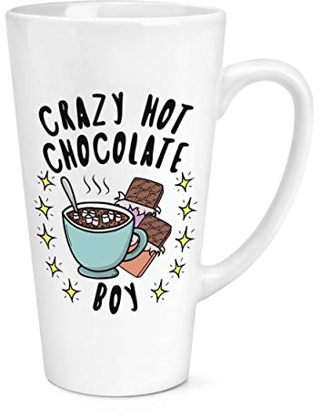 Crazy Hot Chocolate Boy Stars 17oz Large Latte Mug Cup
