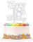 Blumomon 3 Pack Happy 18th Birthday Cake Toppers Silver Glitter Hello 18 Cheers to 18 Years 18 & Fabulous Cake Pick Ten 18th Birthday Anniversary Party Decorations Supplies