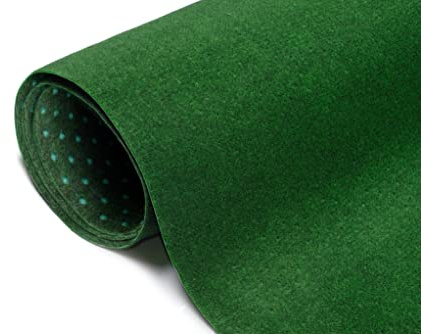 TAPISO Magic Forest Artificial Fake Grass Mat Anti Slip Dark Green Indoor Outdoor Waterproof Resistant 100 x 210 cm (3ft3 x 6ft11)