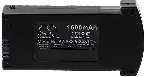 vhbw Akku Ersatz für Eachine 2594368 für Drohne Multicopter Quadrocopter (1600 mAh, 7,4 V, Li-Polymer)
