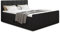 Boxspringbett Star Lux mit Fußteil, 2 Bettkästen und Matratzentopper - Doppelbett mit Topper, Bonell-Matratze, Polsterbett, Bett, Betten, Schlafzimmer (140 x 200 cm, Schwarz (Inari 100))