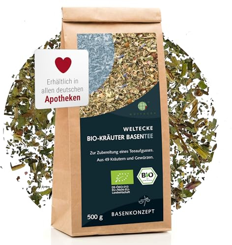 Regulato Basentee Bio 500g - Kräutertee aus 49 Kräutern - Basischer Tee für den Säure-Basen-Haushalt