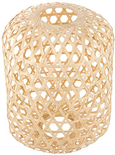 ORFOFE Bambus Lampenschirm Handgefertigter Vintage Lampenschirm Für Pendelleuchte Tischlampe Und Deckenleuchte Hochwertiges Kreatives Design Für Wohnzimmer Schlafzimmer Küche Und
