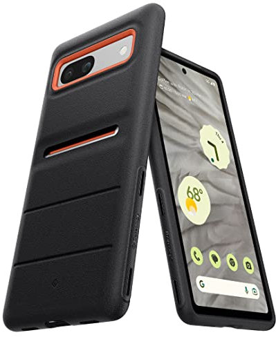 Caseology Athlex for Google Pixel 7a, Sandstone Textured Military Grade Drop Protection Case with Side Grip Patterns, Pixel 7a - Active Orange