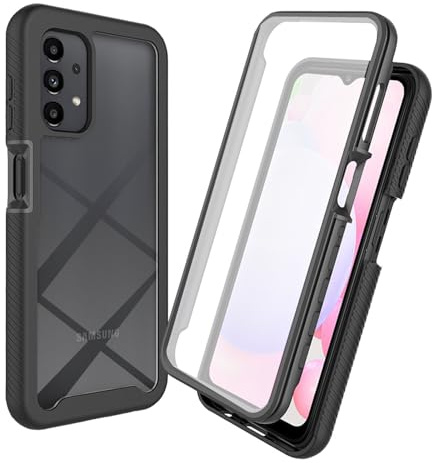 betterfon 360 Grad Hülle Kompatibel mit Samsung Galaxy A13 4G | Handyhülle Stoßfest Cover 360 Grad mit eingebautem Displayschutz für Galaxy A13 4G | Schwarz